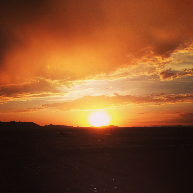 Arizona sunset in July