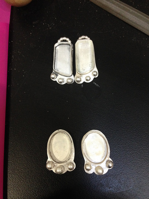 silver bezels for earrings