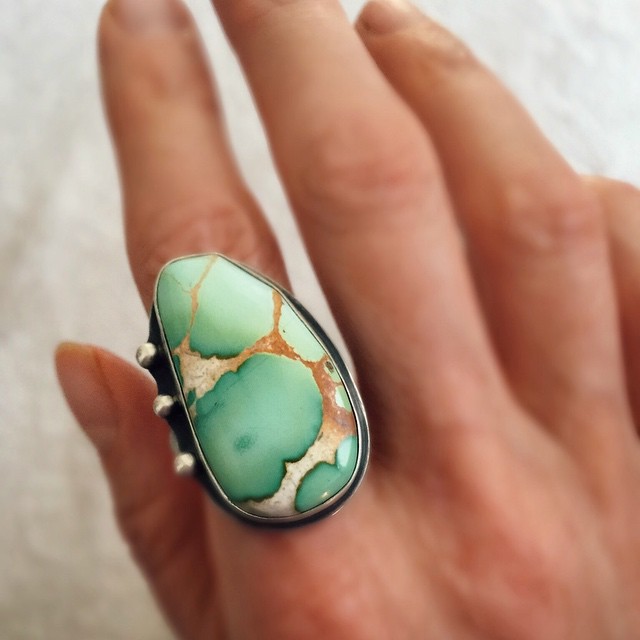 Roystone turquoise gemstone ring